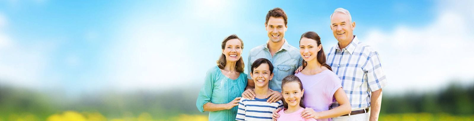 Family visting the dentists